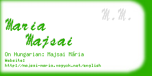 maria majsai business card